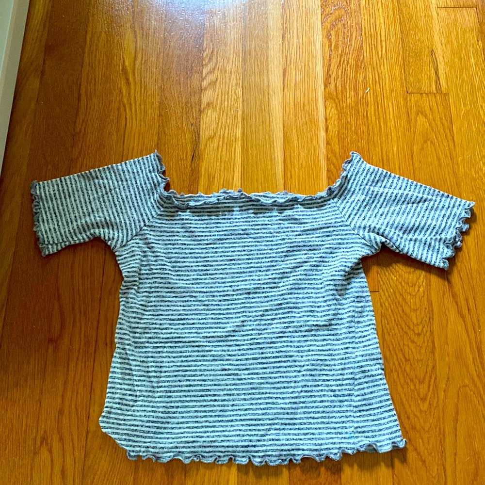 White with black stripes, cropped